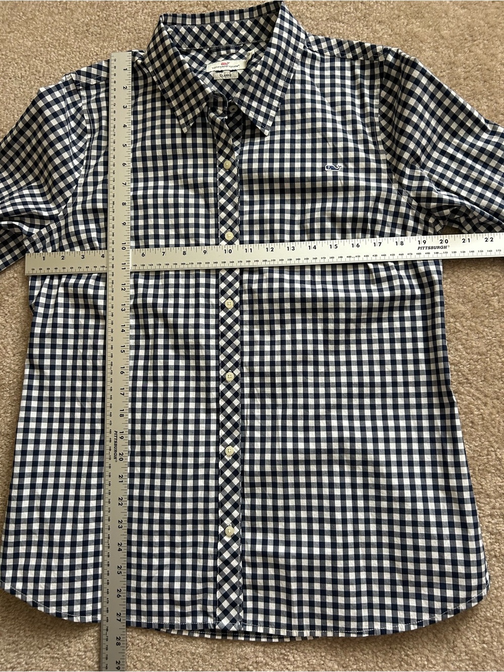 Vineyard Vines Classic Gingham Long Sleeve Button Down Shirt - Picture 7 of 9